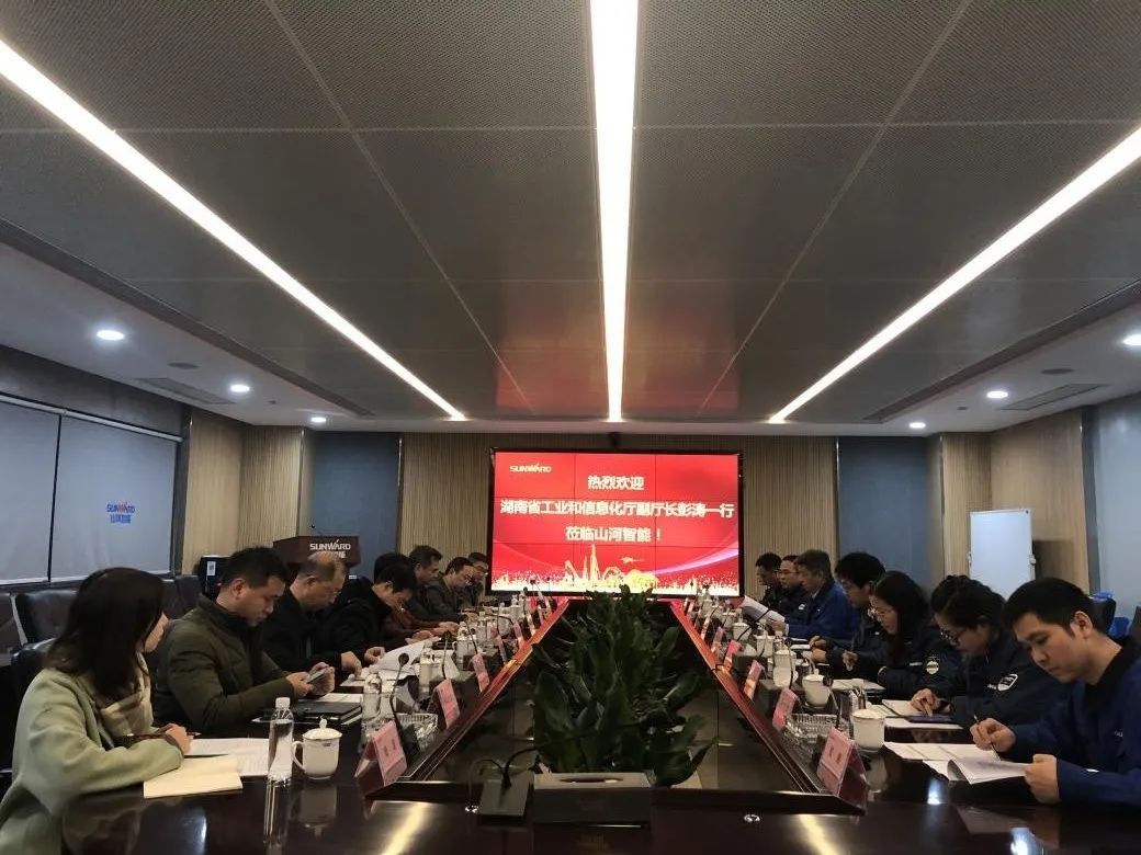 省工信厅副厅长彭涛一行调研恒峰g22智能