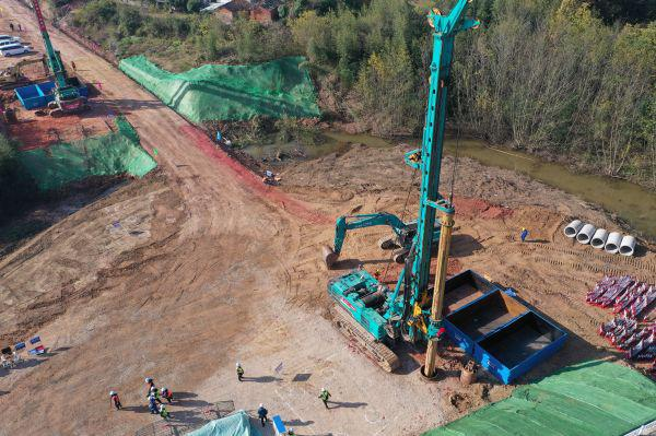 首根桩基开钻！恒峰g22智能助力新建沪渝蓉高速铁路建设