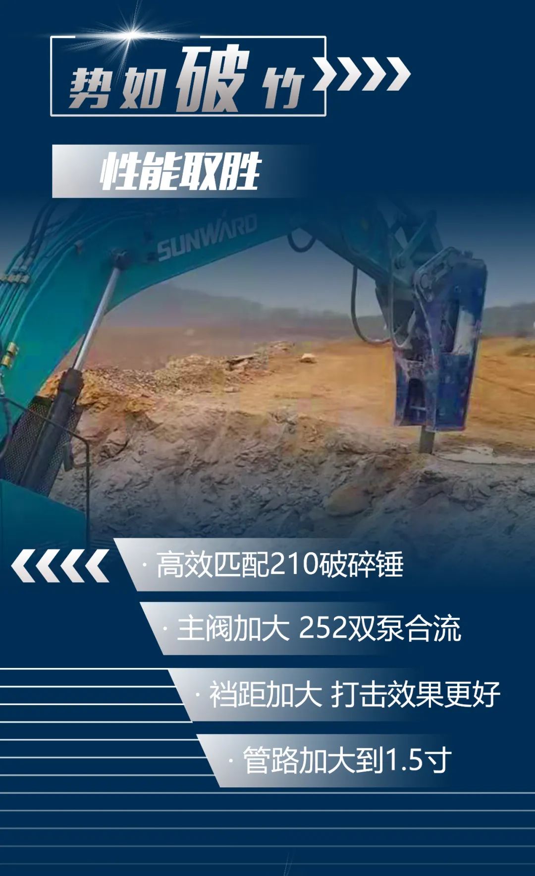 一图读懂 | 又一矿山重载施工利器！恒峰g22智能SWE650FB破碎锤重磅亮相